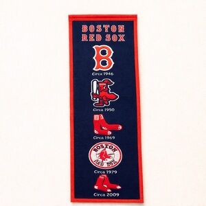 Boston Red Sox Historical Logo Banner | MLB Decor